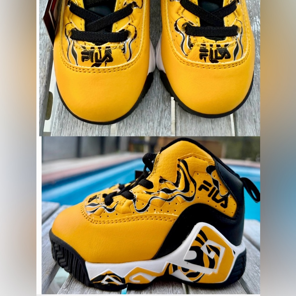 Fila Baby Boys MB 'Night Walk’ Lemon' Sneaker yellow/white/black Size 6~NWT